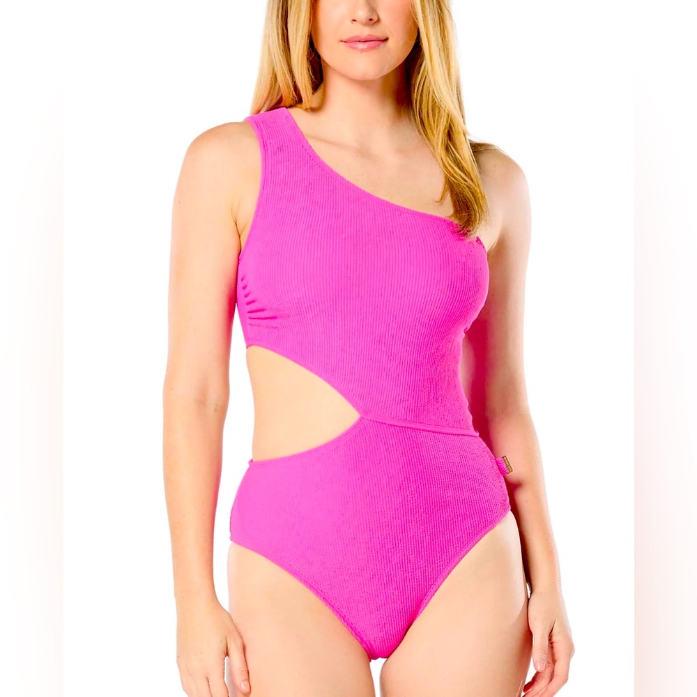 Micheal Kors Assymetrical Side Cutout One Piece